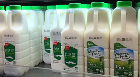 ニュージーランドの牛乳