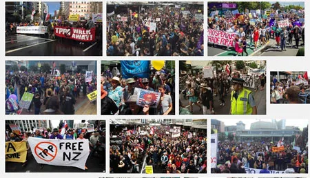 TPP ニュージーランド　デモ