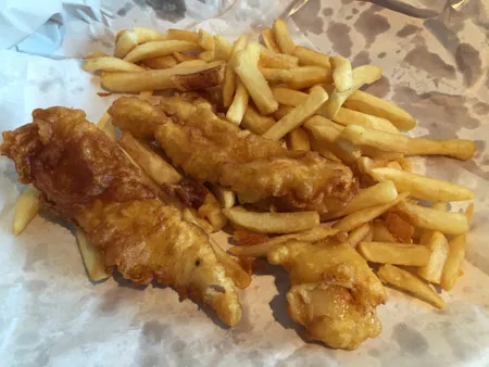 タウランガでフィッシュ＆チップス